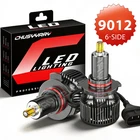10000K 9012 HIR2 LED Headlight Bulb Kit High Low Beam Super Bright Combo White