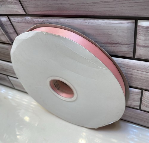 VTG Double Faced 0.5Inch /1.5cm Pink Satin Ribbon 100 Yard/Roll New - Picture 5 of 7