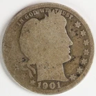 1901 O Barber Quarter