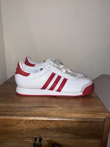 ADIDAS SAMOA WHITE AND RED LEATHER LACE-UP MENS NEW SIZE 9.5 EG3001 CHECK IT OUT - Picture 6 of 8