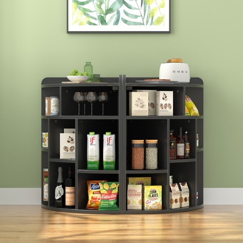 3-Tier Cabinet Corner Cube Bookshelf with Adjusting Shelf Boards & USB Outlets - Picture 50 of 55