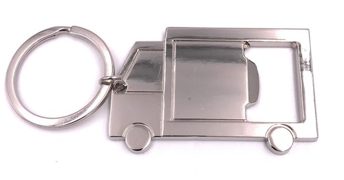 LKW Laster flach mit Flachenöffner Schlüsselanhänger anhänger aus Metall - Picture 1 of 2