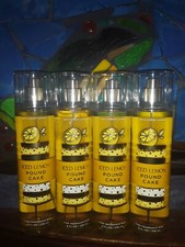4x Bath  Body Works ICED LEMON POUND CAKE Fragrance Mist Body Spray RARE LOT x4