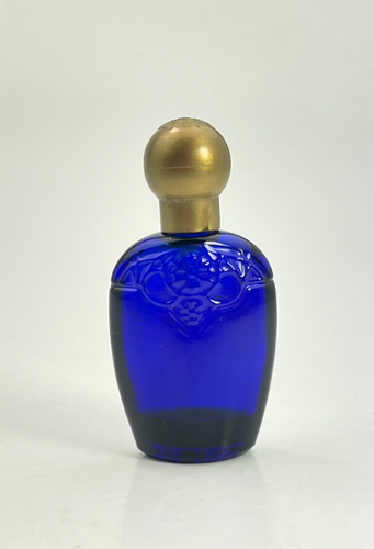 Vintage Avon Mesmerize Perfume Glass Bottle Embossed .125oz 4ml 2.5" Blue Cobalt - Picture 2 of 9