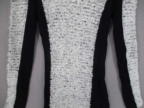 Mossman Dress Womens Small White Black Boucle Bodycon Long Sleeve Knit Textured - Picture 3 of 18