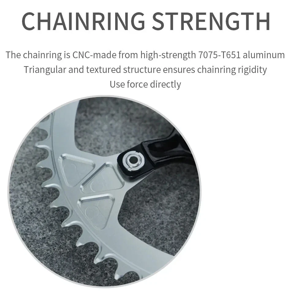 110BCD Chainring Road Bike Plates 36T-58T Narrow Wide Monoplate Sprocket 5 Bolt - Image 4 of 4