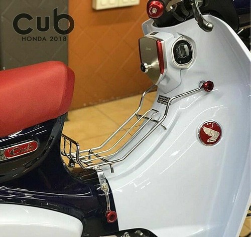 Honda SUPER CUB C125 KORB + SCHUTZBEIN SCHILD VERKLEIDUNG CHROM 2018 - 2023 - Bild 6 von 7