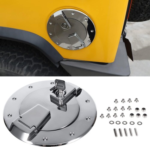 Cierre de puerta de combustible cromado tapa de depósito de aluminio para Hummer H2 2003-2009 - Imagen 1 de 8