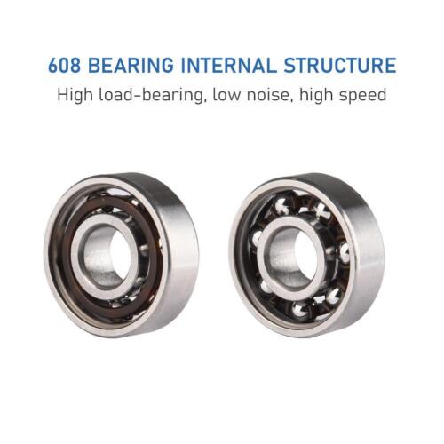 Hot 8 Pack ABEC 11 608ZB Skateboard Bearing Random Color High Speed Bearings Inl - Picture 3 of 6