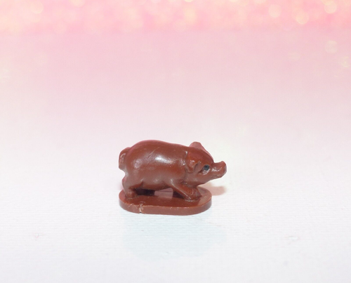 POLLY POCKET BLUEBIRD MATTEL 1991 DREAM WORLD BROWN PIG COCHON - Photo 3/6