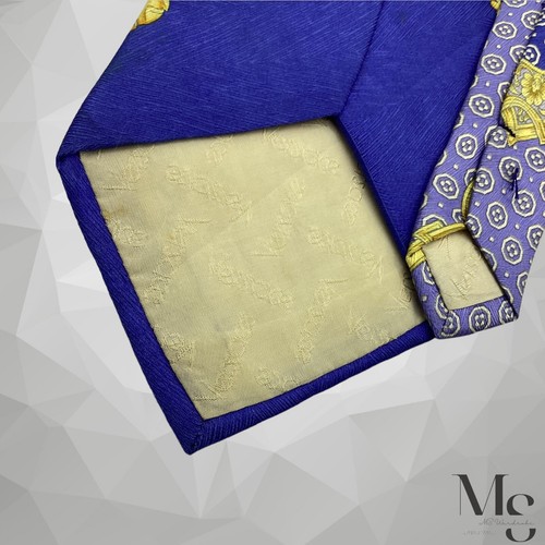 GIANNI VERSACE Blue Baroque Silk Tie Made In Italy W: 3.8" EX COND - Picture 7 of 7