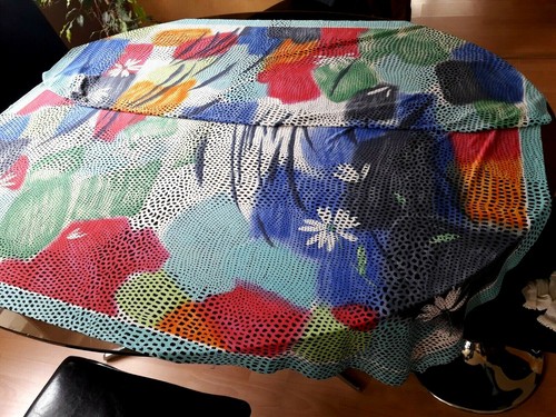 GF07 Châle étole chèche paréo BOTTO BOUTIQUE polyamide 132x140cm shawl sarong - Imagen 5 de 8