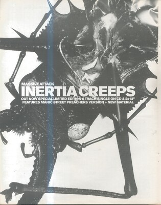 SFBK92 ADVERT 15X11 MASSIVE ATTACK : INERTIA CREEPS SINGLE