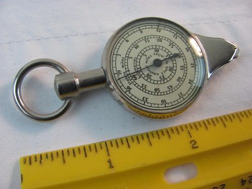 Hoffritz ~ Germany Vintage 2-sided Map Measure Leather Case Works SHINY - Picture 9 of 10