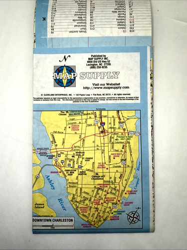 Vintage Karte ausklappbare Straßenkarte von South Carolina in Farbe mit U-Bahnen 2007 - Bild 4 von 16