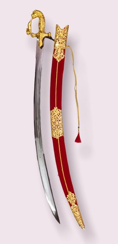 Espada ceremonial chapada en oro espada de boda india 34 en indio talwar - Imagen 7 de 7