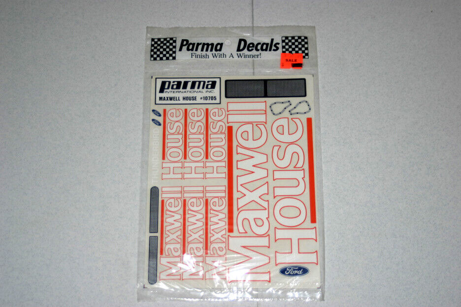 RC Parma 10705 Maxwell House Stock Car 1/10 Sticker Sheet NEW NOS Old Vintage