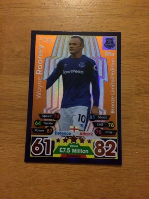 #LE6B Wayne Rooney Bronze Limited Edition Match Attax 2017//18 Premier League