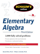 Schaum's Outline of Elementary Algebra, 3ed (Schaum's O - Paperback NEW Rich, Ba