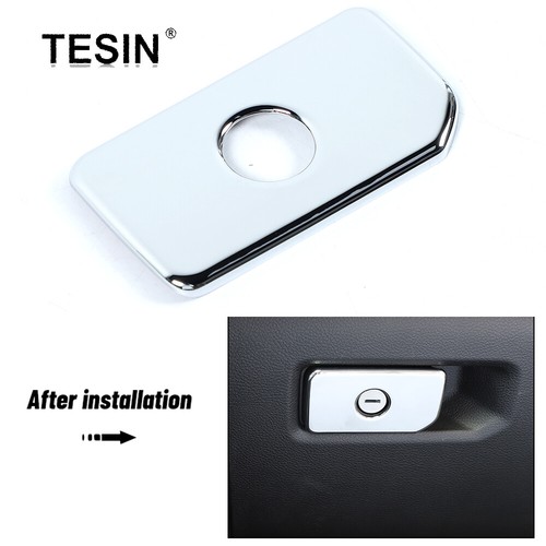 Passenger Side Storage Box Handle Decoration Cover For Dodge Ram1500 18+ Chrome - Imagen 2 de 9