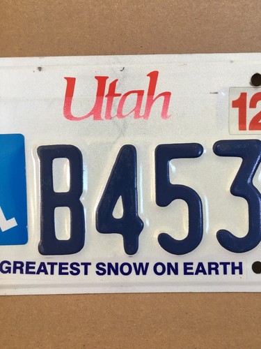 Utah License Plate Handicap Wheelchair Greatest Snow On Earth B453V - - Picture 3 of 9