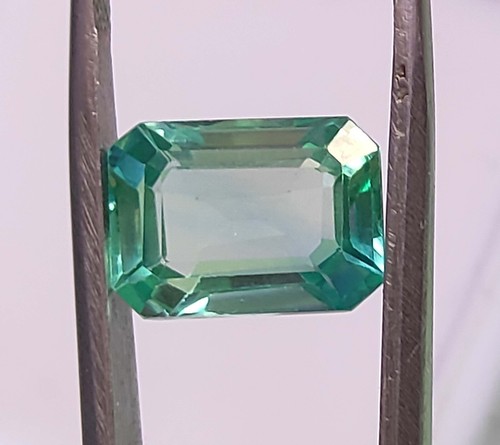 Piedra preciosa suelta Montana corte esmeralda natural zafiro azul-verde certificado 6,05 quilates. - Imagen 8 de 12