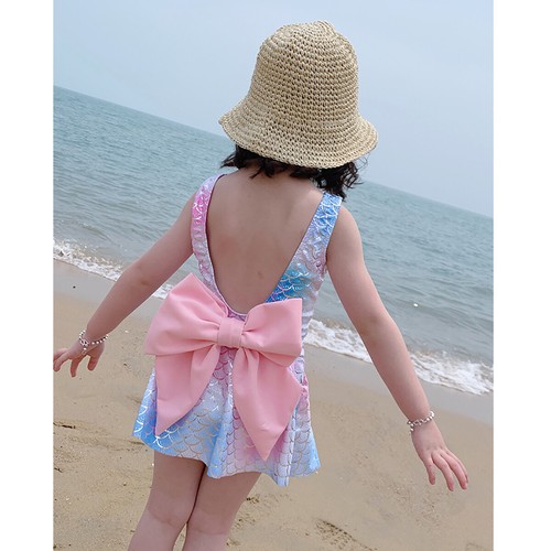 Toddlers Girls Swimwear Sparkly Mermaid Swimming Costumes Kids Princess Tankini - Picture 8 of 27