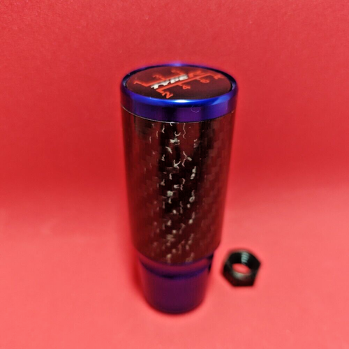 BLUE CARBON TYPE R 6S JDM STICK SHIFT GEAR KNOB for CIVIC ACCORD RSX FIT SI MK X - Picture 3 of 6