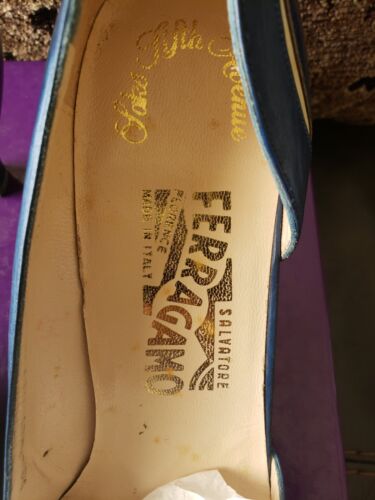 Salvatore Ferragamo blaue Damen-Lederabsätze 2,5 Zoll 9,5-AA UK/10,5 US $ 758 - Bild 10 von 17