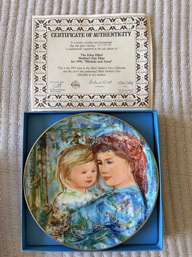 Edna Hibel Mother's Day Gift Plate Set 1984 - 1991 *8 Plates* - Free Shipping - Picture 10 of 18