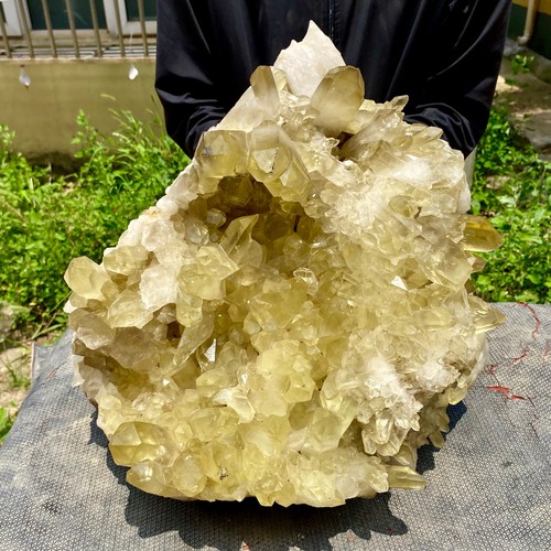 46.36LB Natural Citrine cluster mineral specimen quartz crystal healing - Picture 10 of 18
