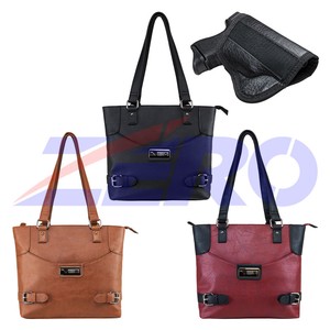 Vism Leather Concealed Carry Gun Purse Ccw Satchel Small Bag Holster Image Is Loading Vism Leather Concealed Carry Gun Purse Ccw Satchel