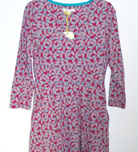 White Stuff Charlotte Dress red grey floral organic cotton Size 8 New Tags BNWT - Picture 5 of 8