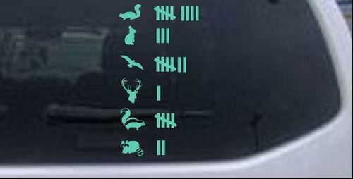 Keeping Count Roadkill Animals Funny Car or Truck Window Laptop Decal Sticker - Picture 12 of 32