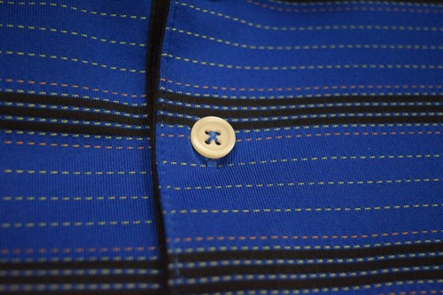 Adidas Gr. S blau gestreift Polo Golf Shirt Herren Clima Cool - Bild 7 von 9