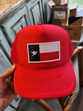 OTTO Brand Brock Cunningham  Rectangle Dove Texas Flag PATCH red baseball Hat