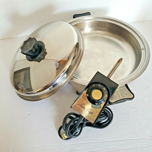 Lustre Craft 11" Electric Skillet Oil Core Stainless Steel 7205E for