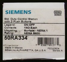 SIEMENS FURNAS 50RA334 2 Unit ON OFF Push Button Control Station 