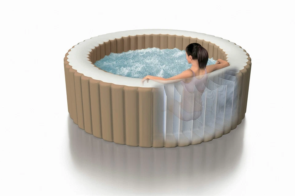 INTEX 28426 Whirlpool PureSPA Bubble (rund, sahara tan, Ø196 außen/Ø145cm innen) - Bild 2 von 4
