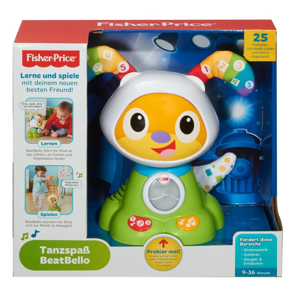 Fisher Price Tanzspaß BeatBello Mattel FBC93 Baby Spielzeug ab 9 Monate Fisher Price Tanzspaß BeatBello Mattel FBC93 Baby Spielzeug ab 9 Monate