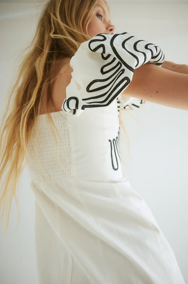 H & M Linen-blend Off-the-shoulder Dress (White) | eBay
