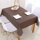 Faux Linen Tablecloths Washable Table Cloths Stain Resistant Table Cover Cloth