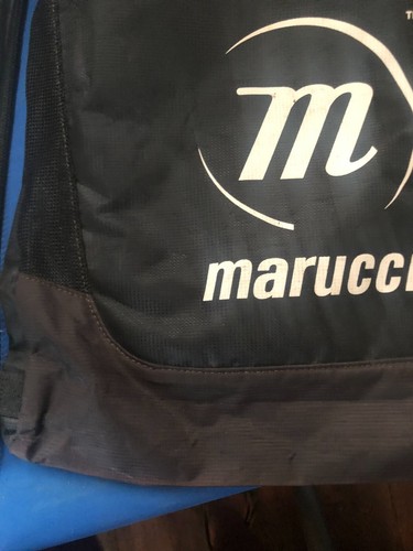 Marucci Drawstring Gym Bag Black With Zipper Headphones Hole 16" Wide 17" Tall - Picture 2 of 3
