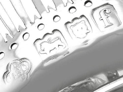 Antike edwardianische Sterling Silber Obst / Bon Bon Schale (1901) - Bild 13 von 14