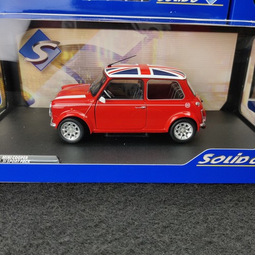 SOLIDO MINI COOPER SPORT RED ENGLISH FLAG 1997 1:18 NUEVO CAJA S1800604 - Imagen 6 de 14