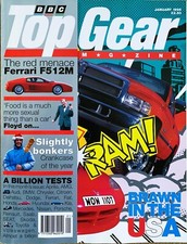 TOP GEAR MAGAZINE JAN-1995 - Ferrari 512M, BMW 520i E34, Chrysler Viper, Audi A6