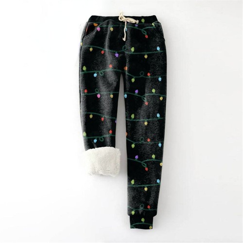 Damen Sherpa Fleece gefütterte Hose Pants Jogginghose dick wärmer Kordelzug - Bild 3 von 12