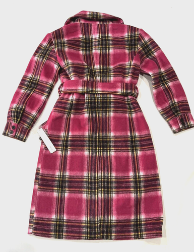 Aqua women's Pink Plaid belted Trench Coat - size Small - retail $178 - Bild 5 von 6