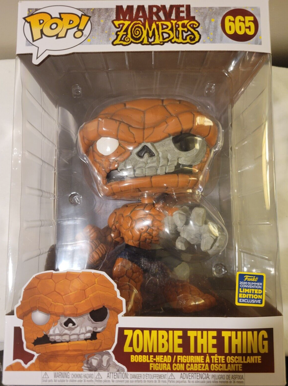 Funko Pop Marvel Zombies Zombie the Thing 10 Inch Vinyl Figure #665 SDCC