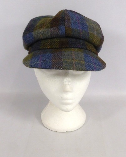Ladies Harris Tweed Failsworth 100% Pure Wool Tartan Cap 7602 HT37 One Size - Picture 6 of 11